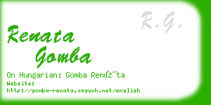 renata gomba business card